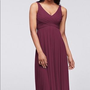 ♥️ Long Wine Colored Dress w/ Cowl Back, Sz. 8 ♥️